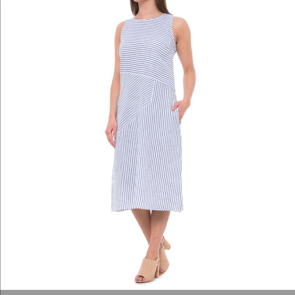 NEW in pkg Athena Marie Striped Linen Sleeveless Dress